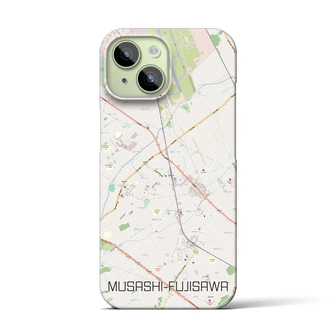 【武蔵藤沢(埼玉県)】地図柄iPhoneケース(バックカバータイプ)