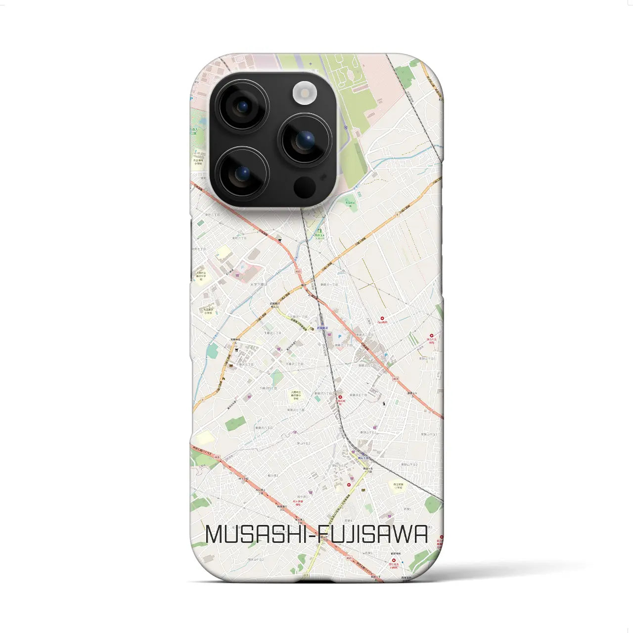 【武蔵藤沢(埼玉県)】地図柄iPhoneケース(バックカバータイプ)