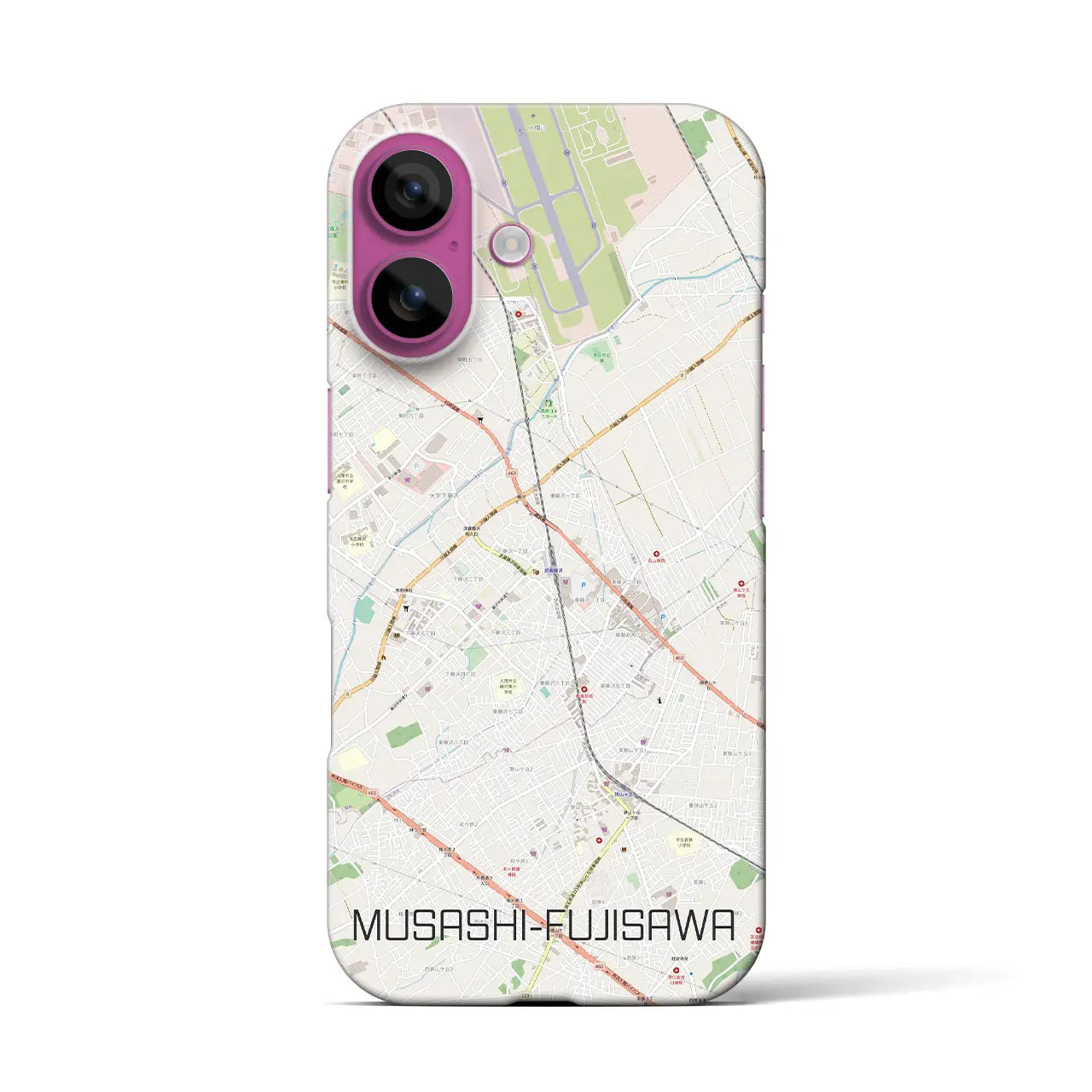 【武蔵藤沢(埼玉県)】地図柄iPhoneケース(バックカバータイプ)