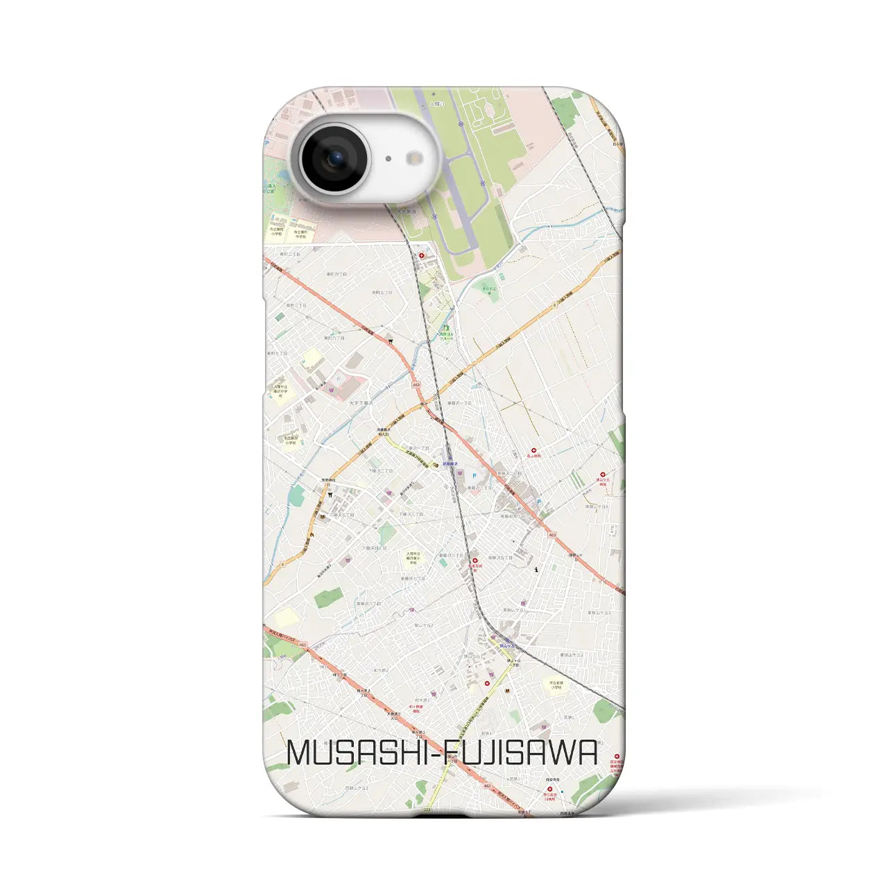 【武蔵藤沢(埼玉県)】地図柄iPhoneケース(バックカバータイプ)