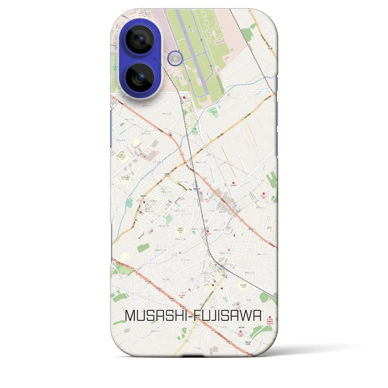 【武蔵藤沢(埼玉県)】地図柄iPhoneケース(バックカバータイプ)