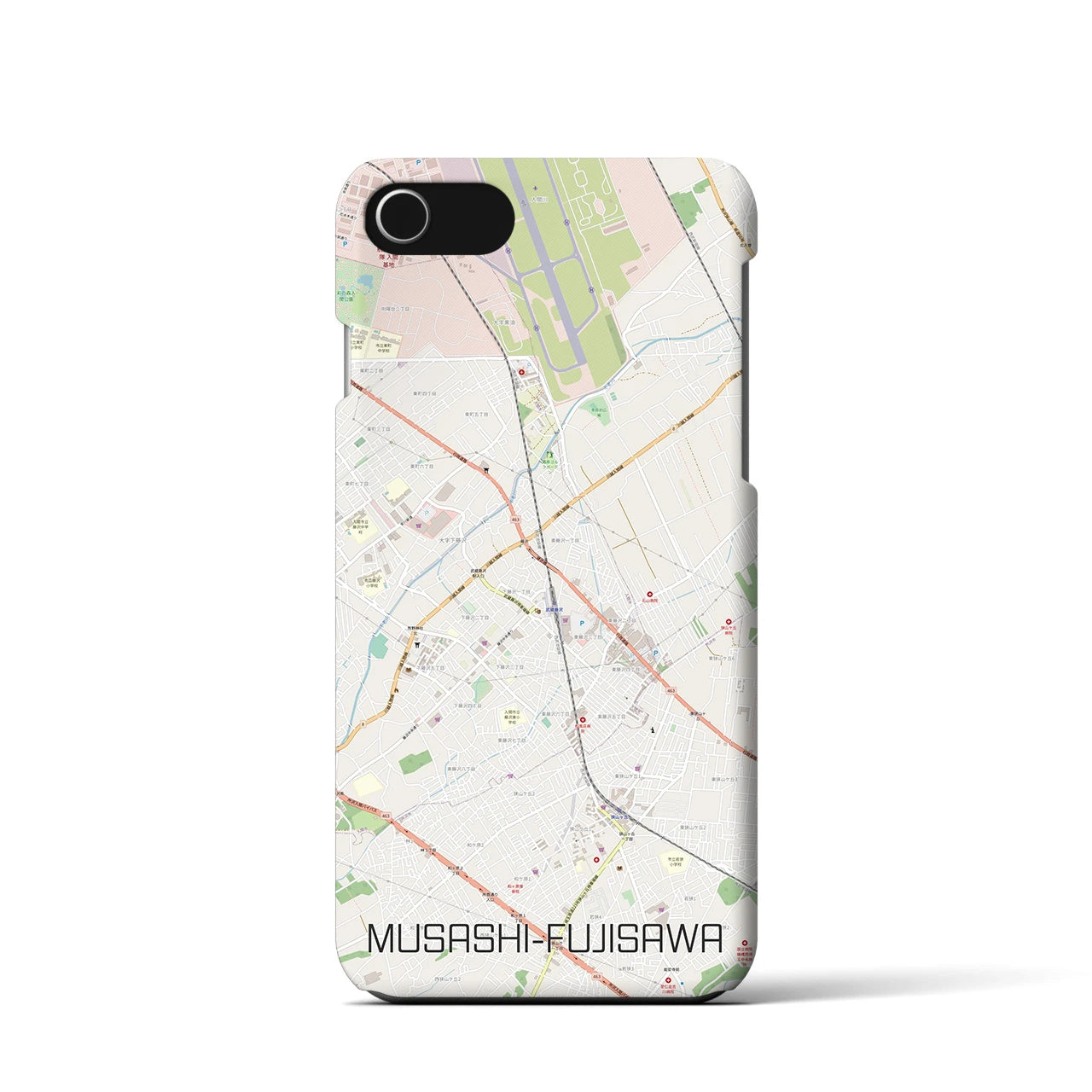 【武蔵藤沢(埼玉県)】地図柄iPhoneケース(バックカバータイプ)