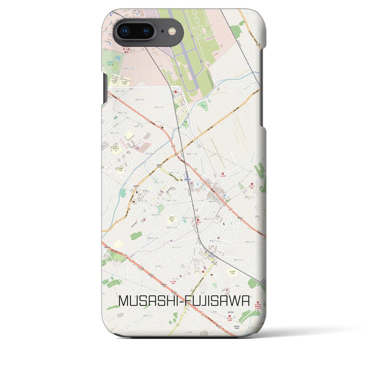【武蔵藤沢(埼玉県)】地図柄iPhoneケース(バックカバータイプ)