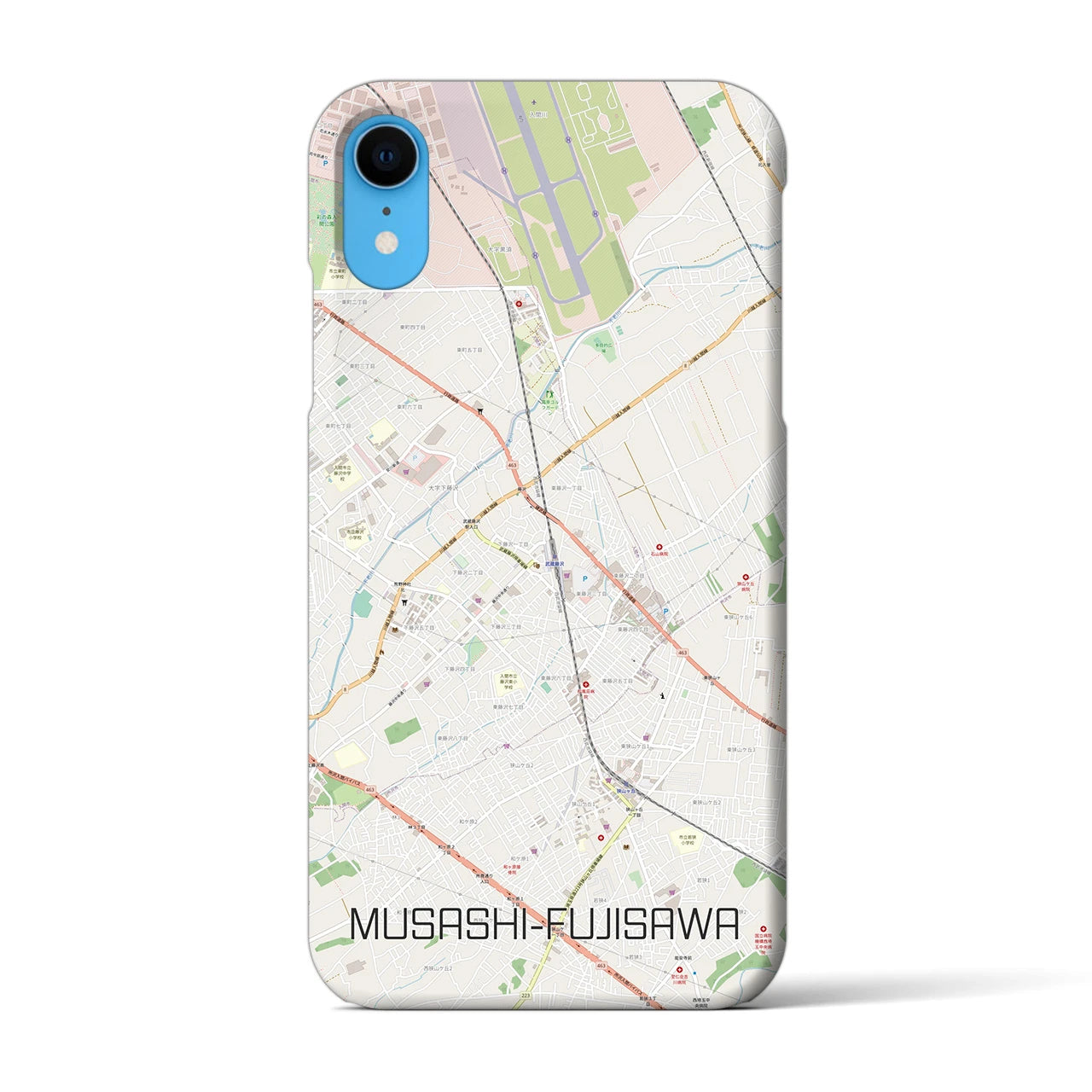 【武蔵藤沢(埼玉県)】地図柄iPhoneケース(バックカバータイプ)