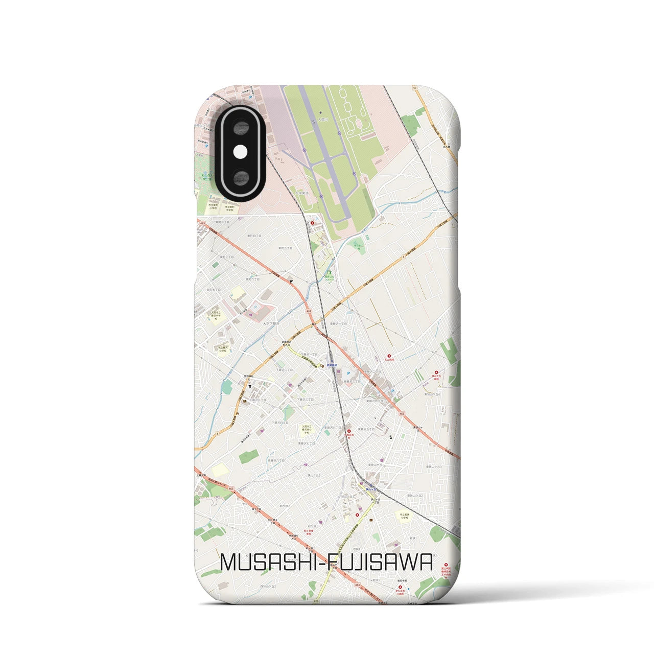 【武蔵藤沢(埼玉県)】地図柄iPhoneケース(バックカバータイプ)