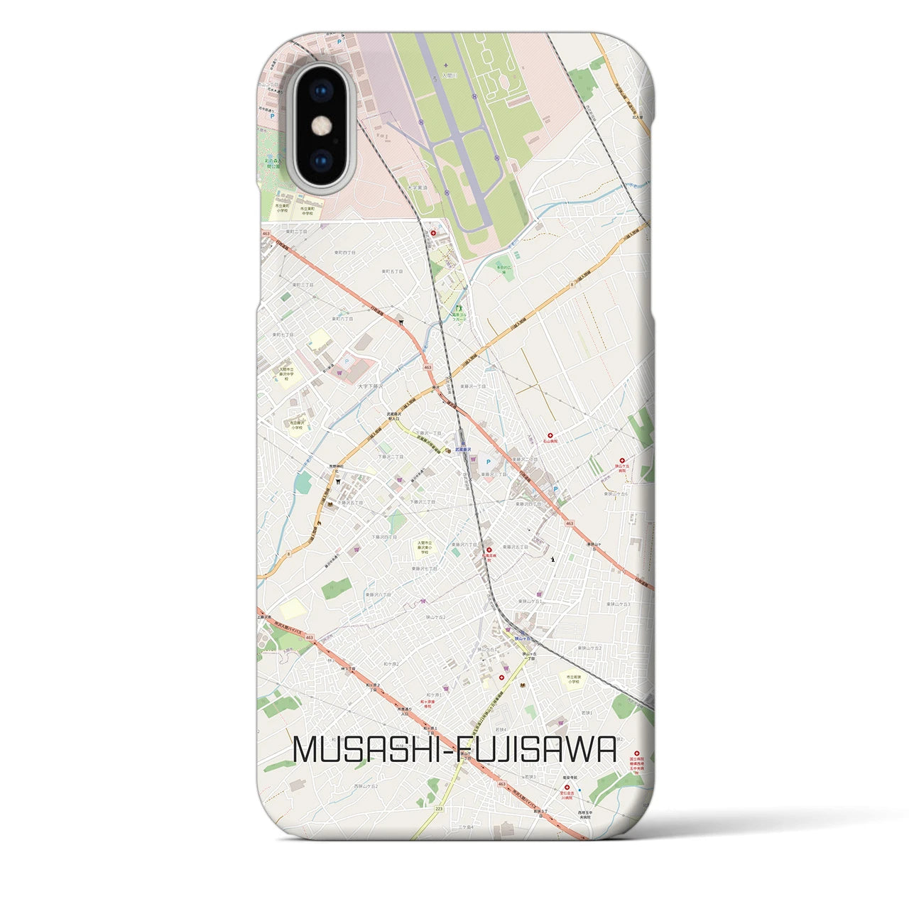 【武蔵藤沢(埼玉県)】地図柄iPhoneケース(バックカバータイプ)