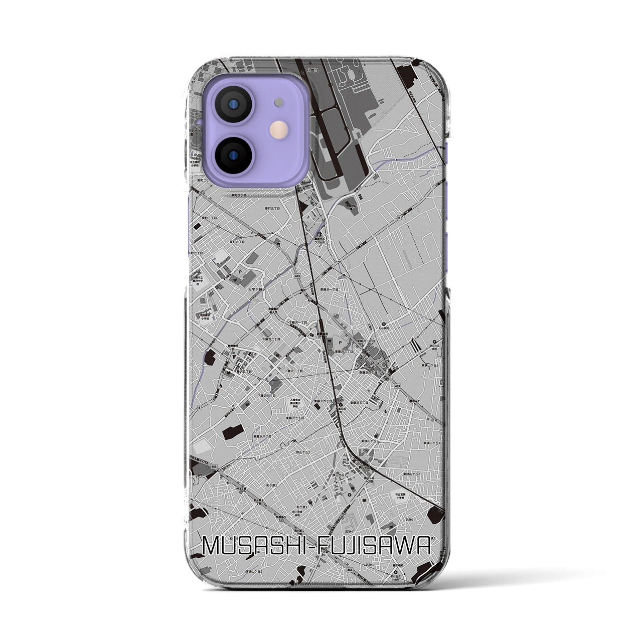 【武蔵藤沢(埼玉県)】地図柄iPhoneケース(クリアタイプ)