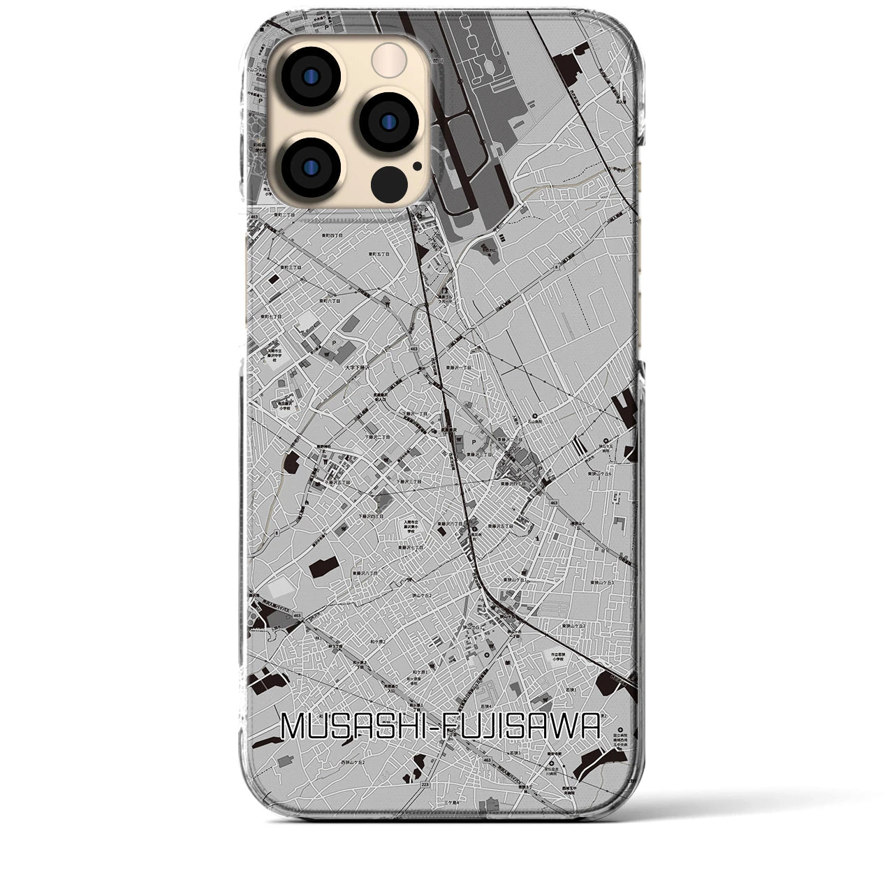 【武蔵藤沢(埼玉県)】地図柄iPhoneケース(クリアタイプ)