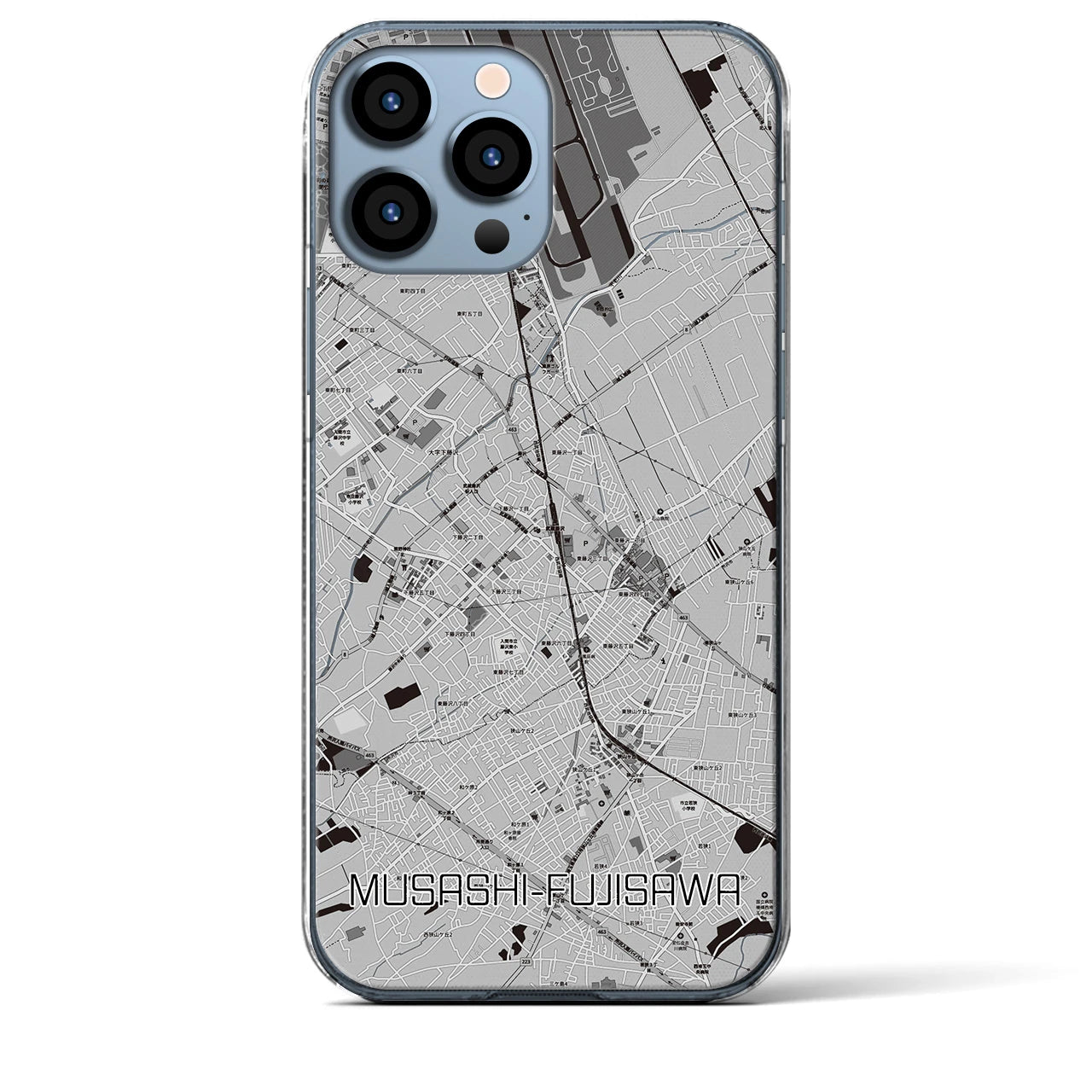 【武蔵藤沢(埼玉県)】地図柄iPhoneケース(クリアタイプ)