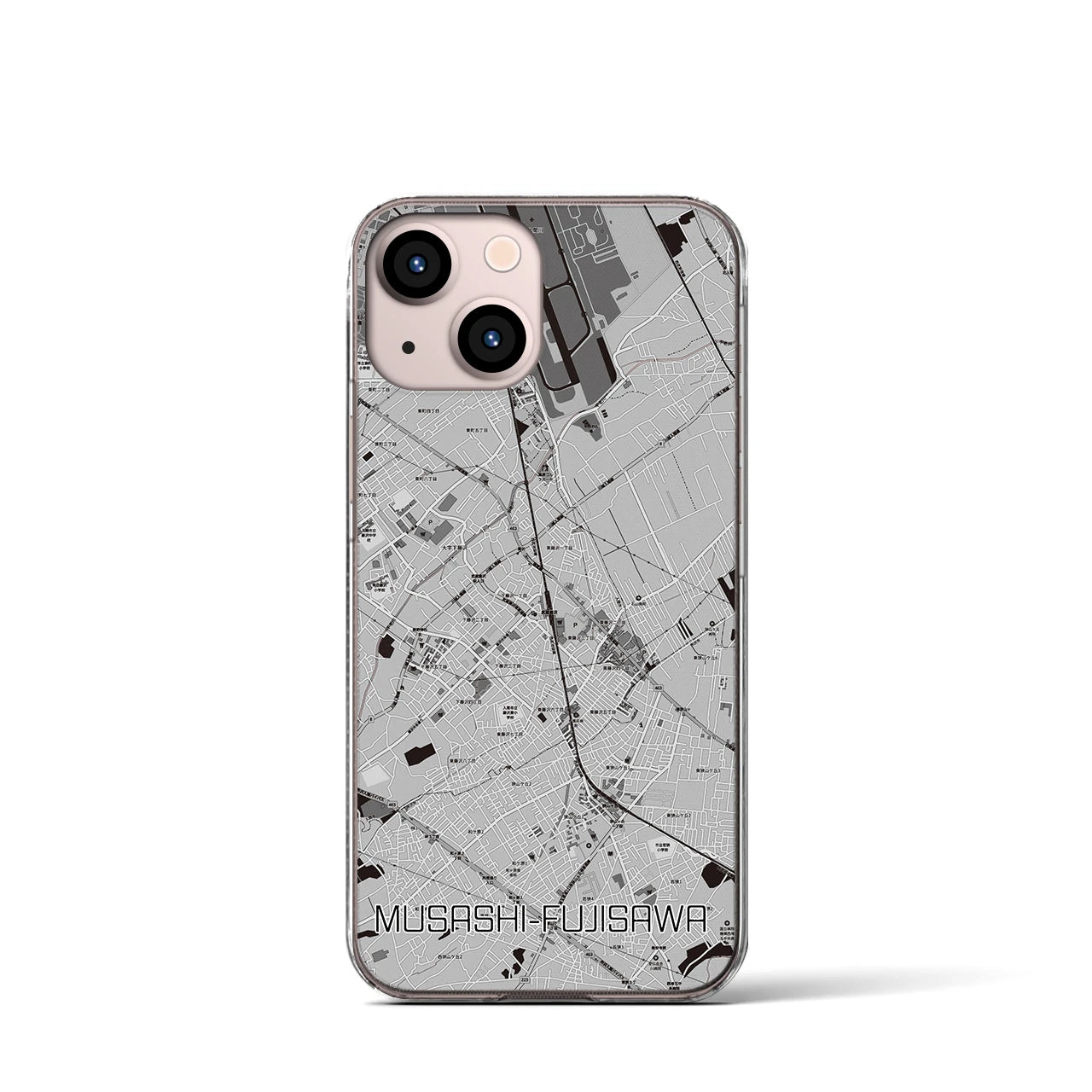 【武蔵藤沢(埼玉県)】地図柄iPhoneケース(クリアタイプ)