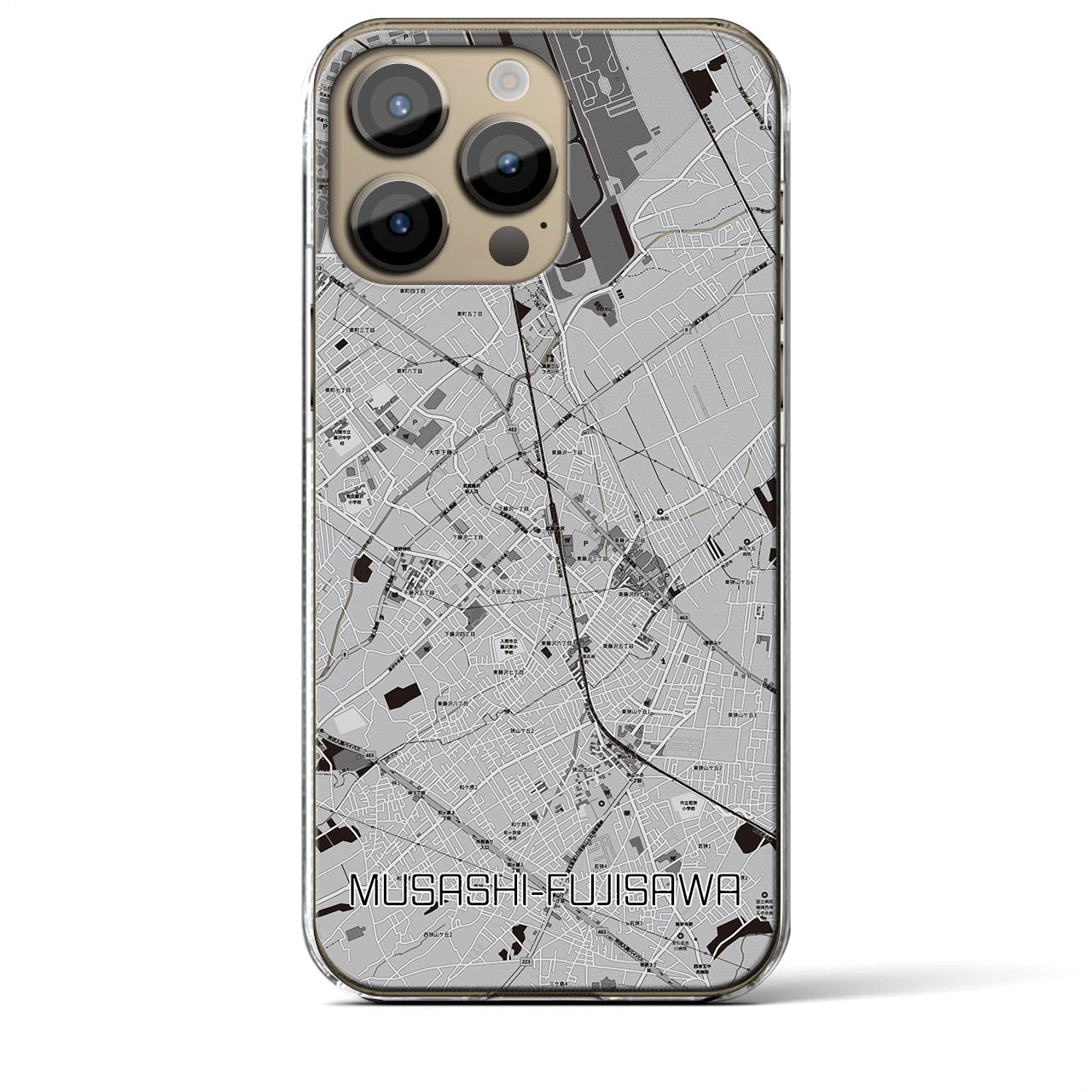 【武蔵藤沢(埼玉県)】地図柄iPhoneケース(クリアタイプ)