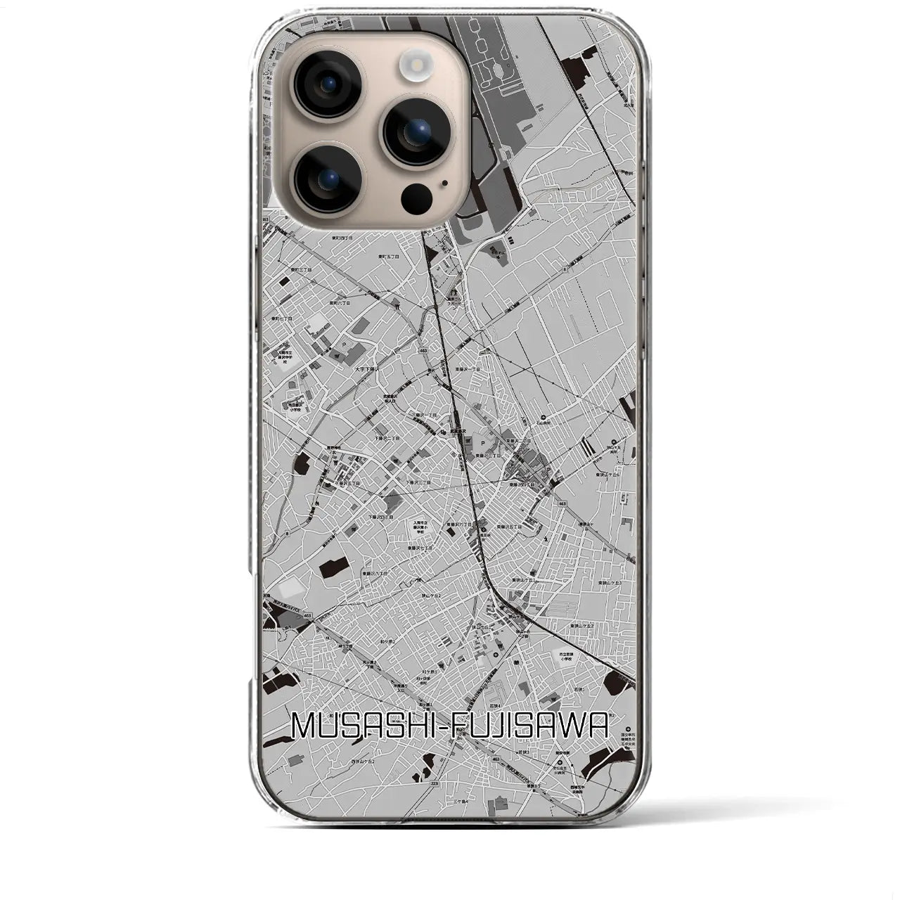 【武蔵藤沢(埼玉県)】地図柄iPhoneケース(クリアタイプ)