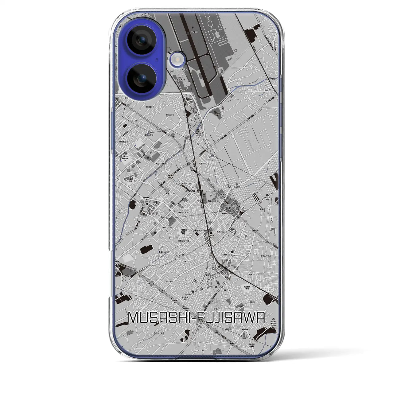 【武蔵藤沢(埼玉県)】地図柄iPhoneケース(クリアタイプ)