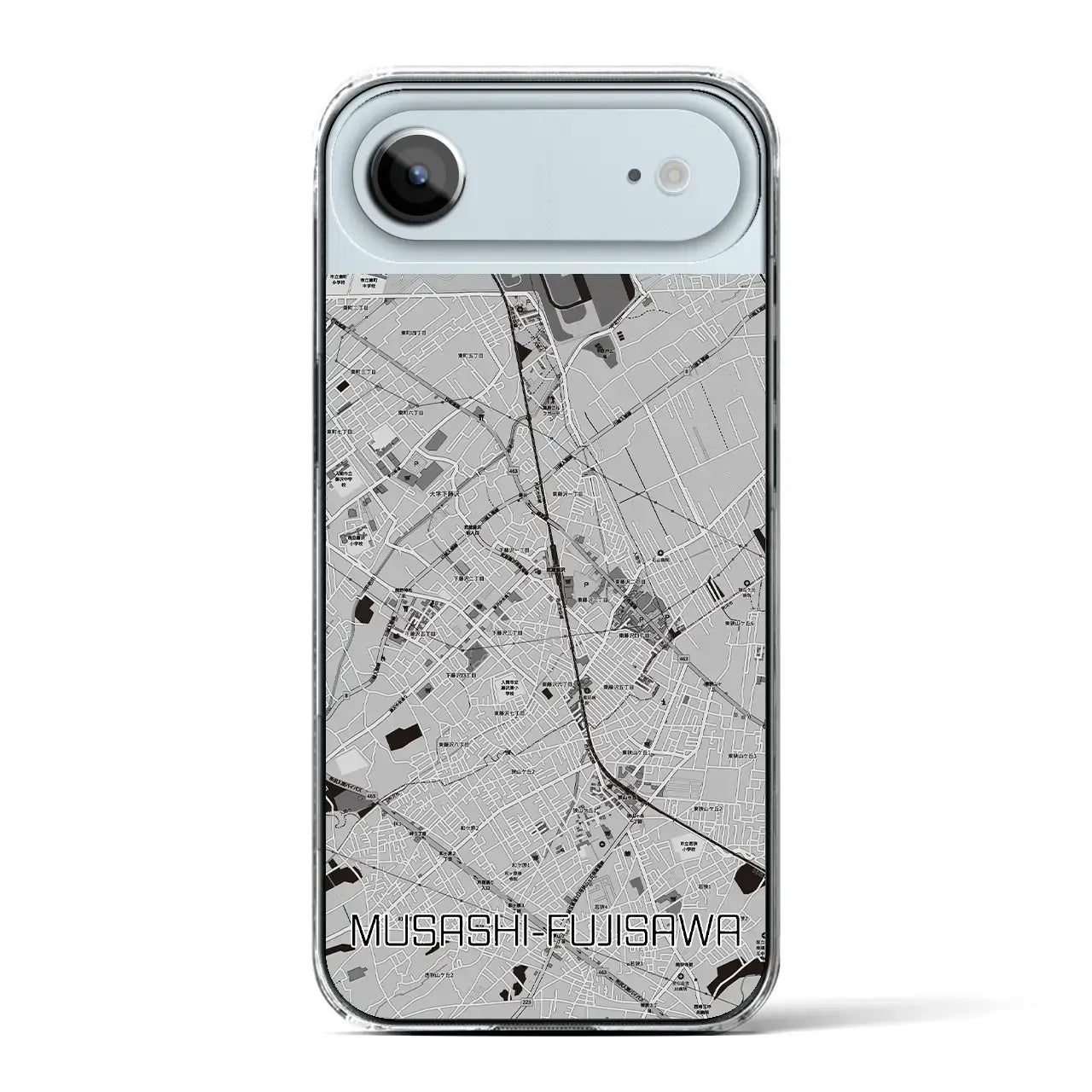 【武蔵藤沢(埼玉県)】地図柄iPhoneケース(クリアタイプ)モノトーン・iPhone 17 Pro Max 用