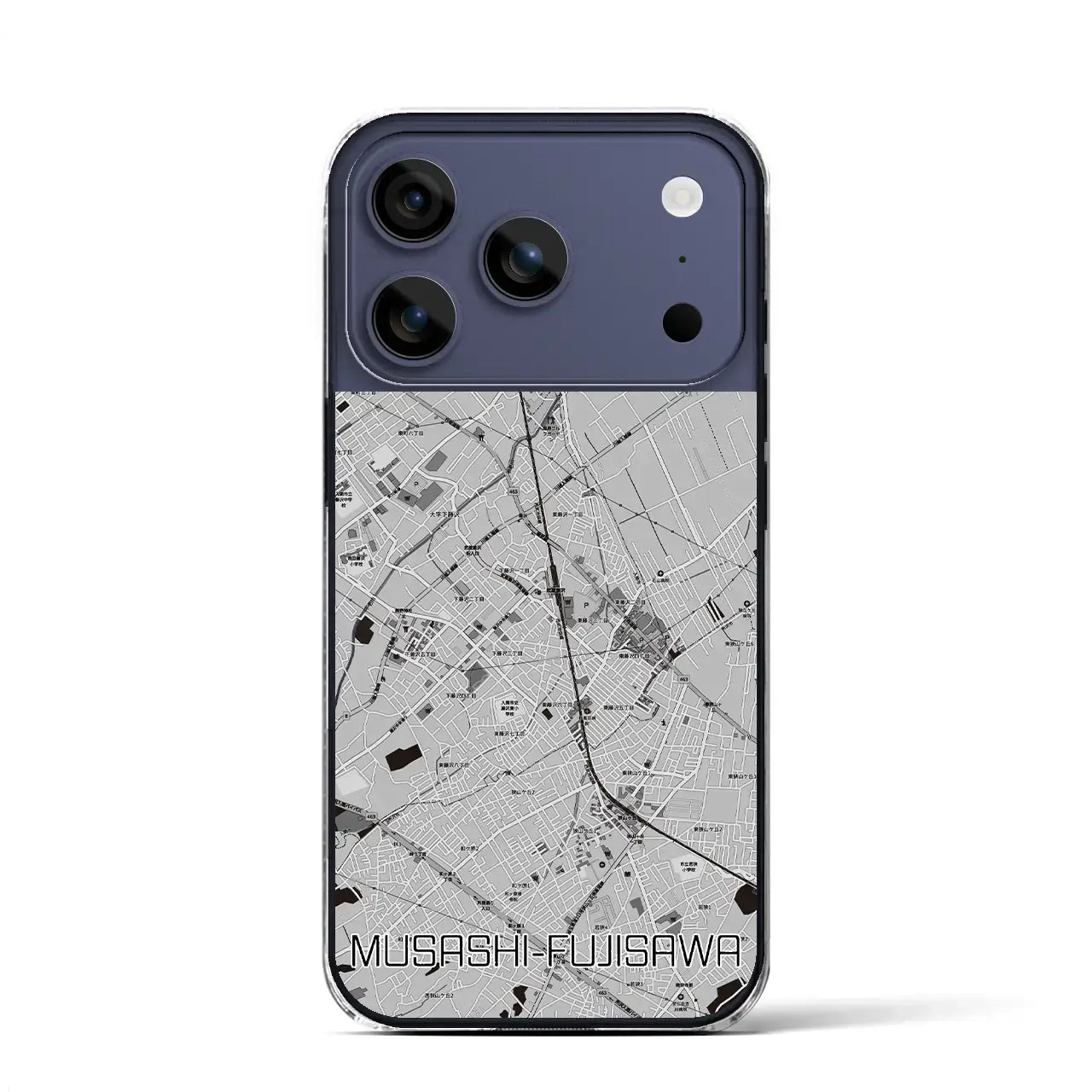 【武蔵藤沢(埼玉県)】地図柄iPhoneケース(クリアタイプ)
