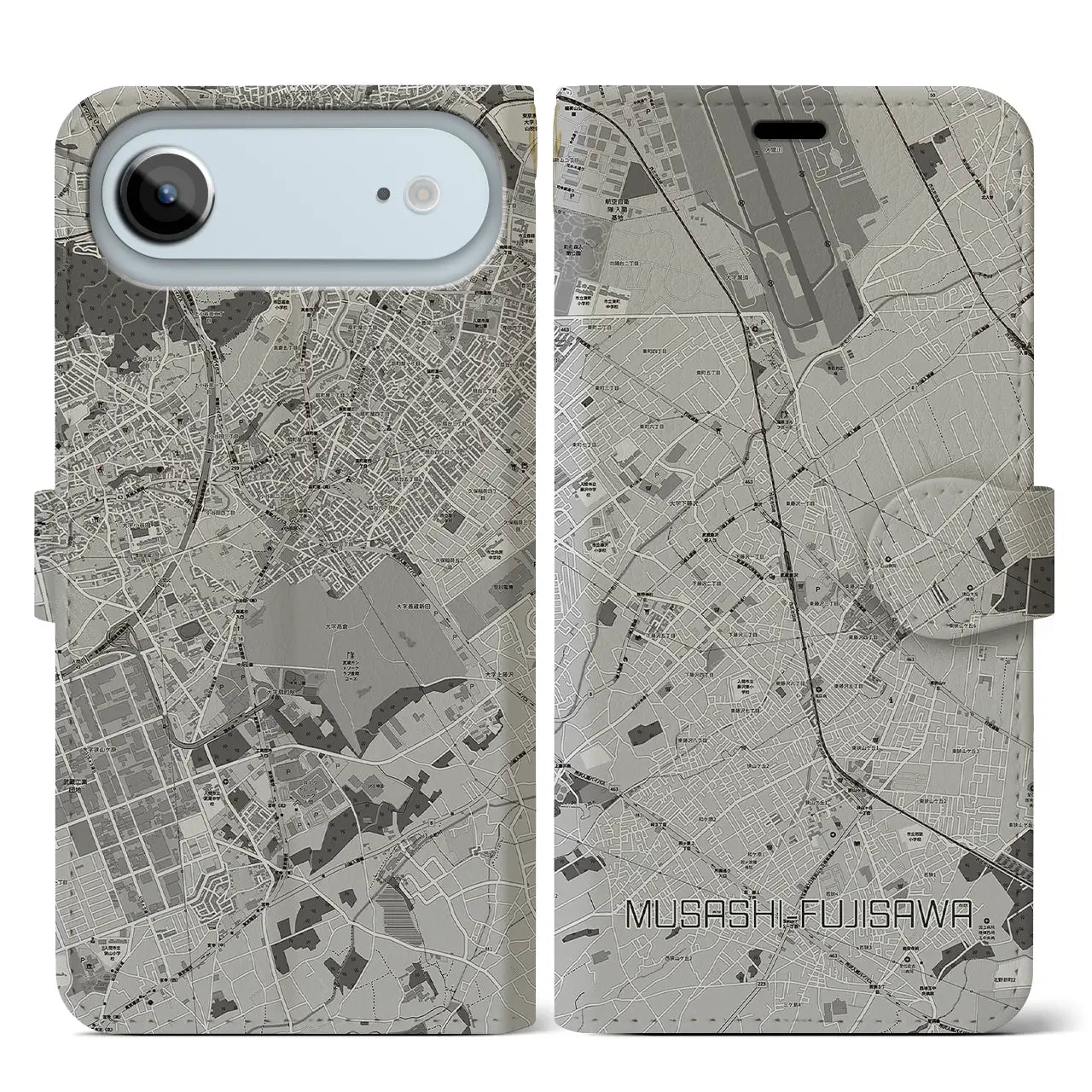 【武蔵藤沢(埼玉県)】地図柄iPhoneケース(手帳タイプ)