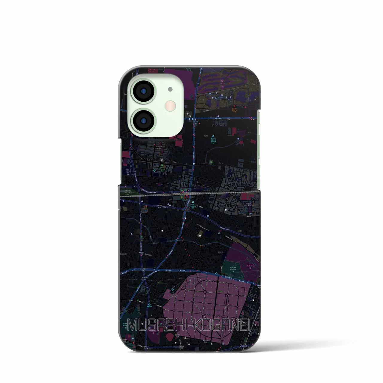 【武蔵小金井(東京都)】地図柄iPhoneケース(バックカバータイプ)