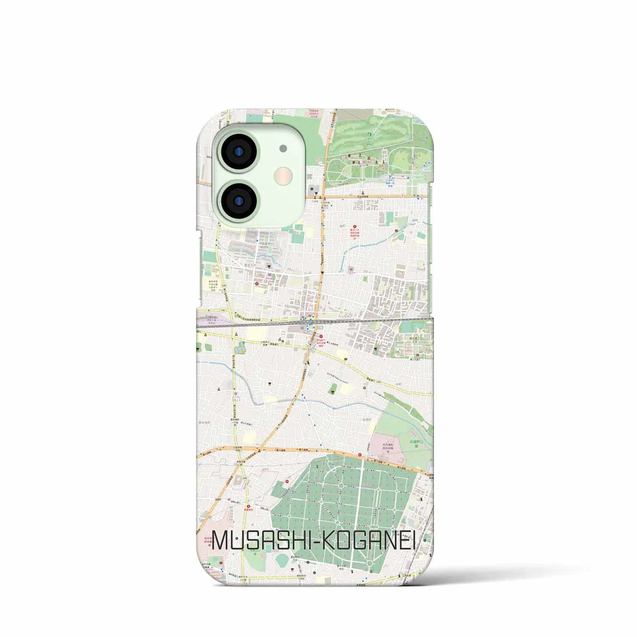 【武蔵小金井(東京都)】地図柄iPhoneケース(バックカバータイプ)