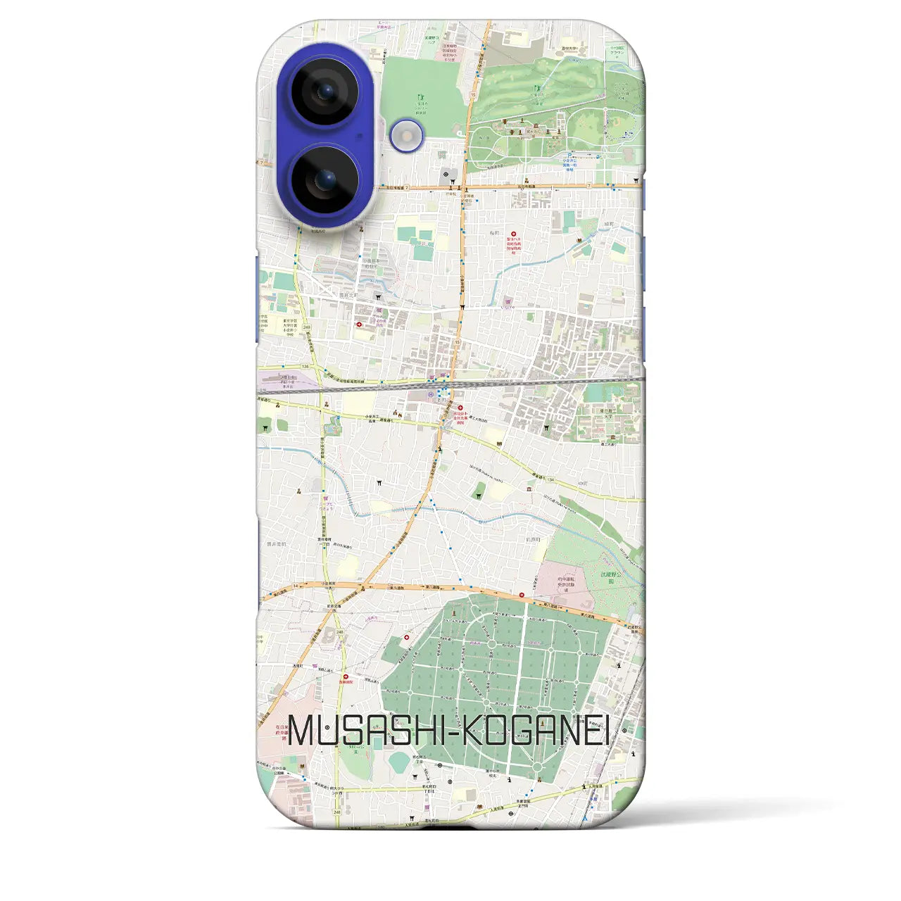 【武蔵小金井(東京都)】地図柄iPhoneケース(バックカバータイプ)ナチュラル・iPhone 16 Pro Max 用