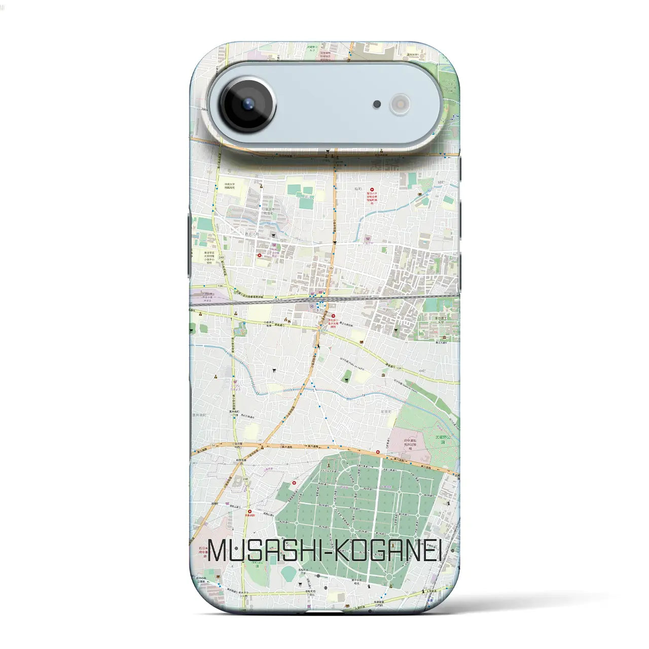 【武蔵小金井(東京都)】地図柄iPhoneケース(バックカバータイプ)