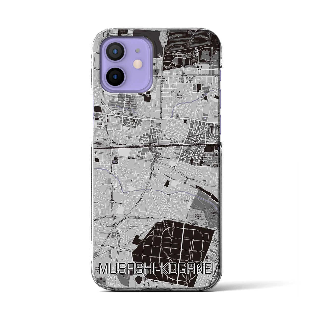 【武蔵小金井(東京都)】地図柄iPhoneケース(クリアタイプ)