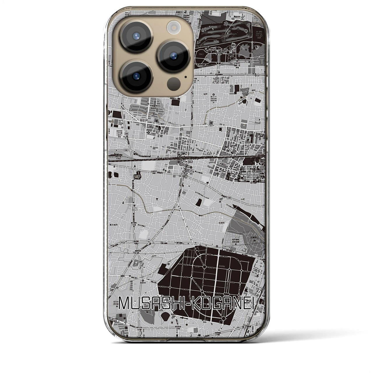 【武蔵小金井(東京都)】地図柄iPhoneケース(クリアタイプ)