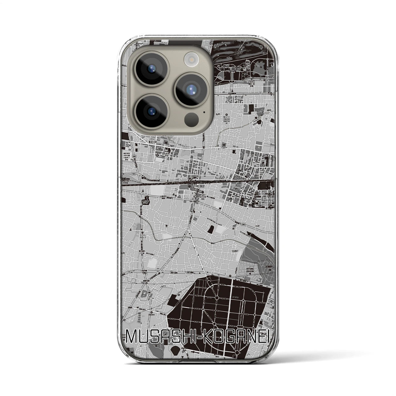 【武蔵小金井(東京都)】地図柄iPhoneケース(クリアタイプ)