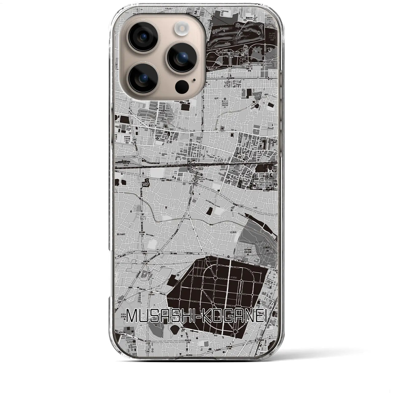 【武蔵小金井(東京都)】地図柄iPhoneケース(クリアタイプ)