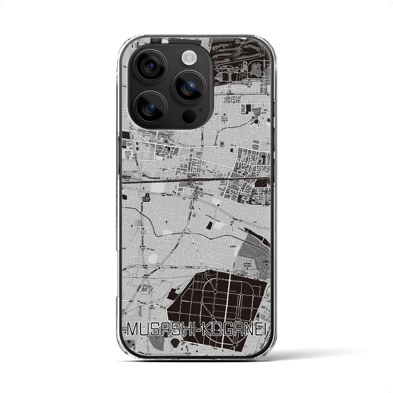 【武蔵小金井(東京都)】地図柄iPhoneケース(クリアタイプ)