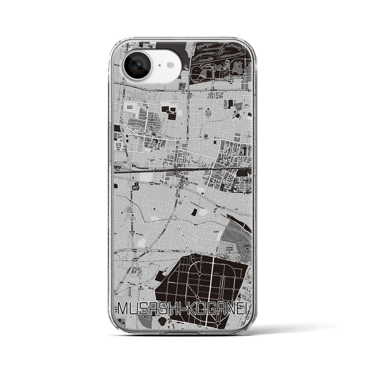 【武蔵小金井(東京都)】地図柄iPhoneケース(クリアタイプ)