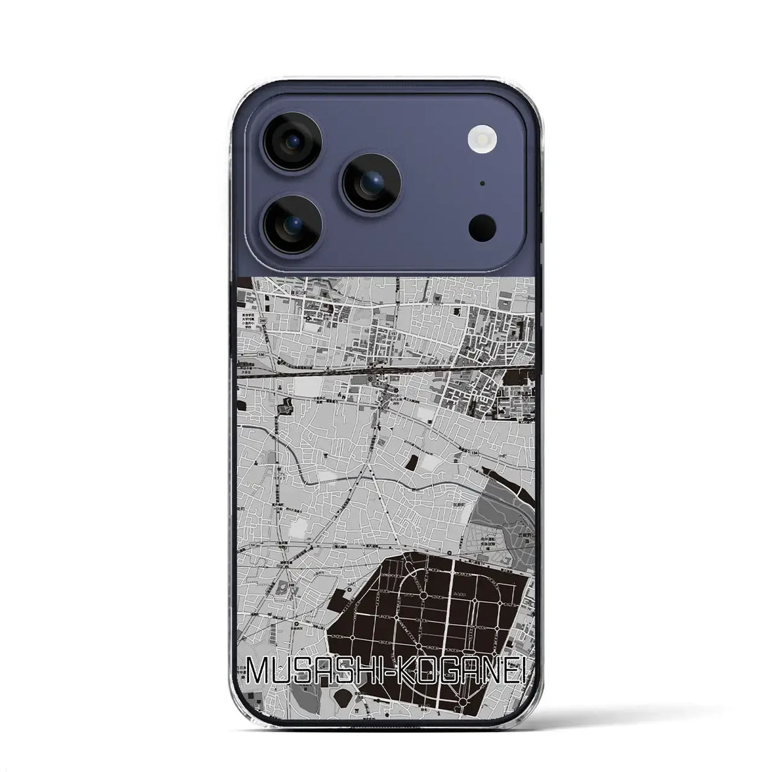 【武蔵小金井(東京都)】地図柄iPhoneケース(クリアタイプ)