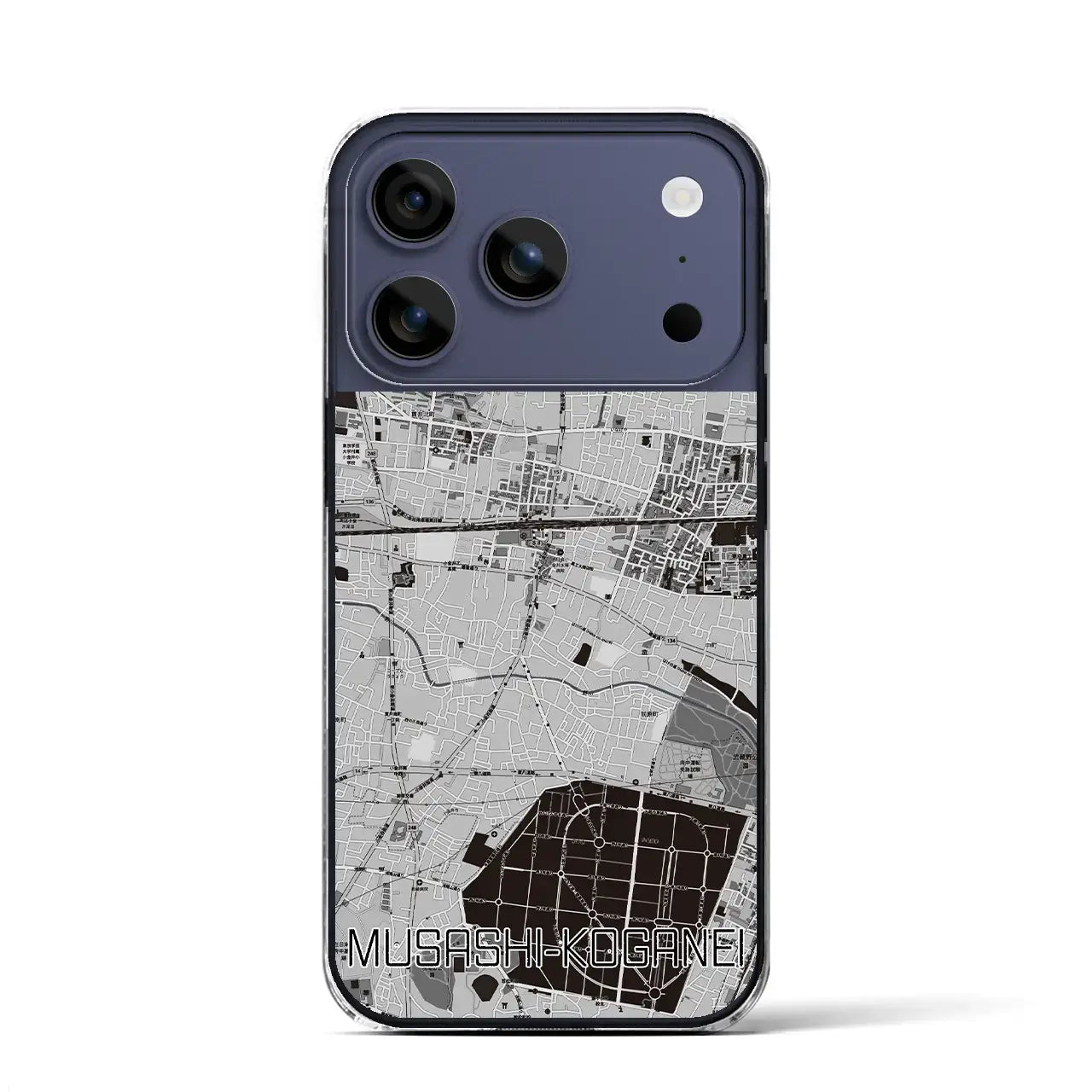 【武蔵小金井(東京都)】地図柄iPhoneケース(クリアタイプ)