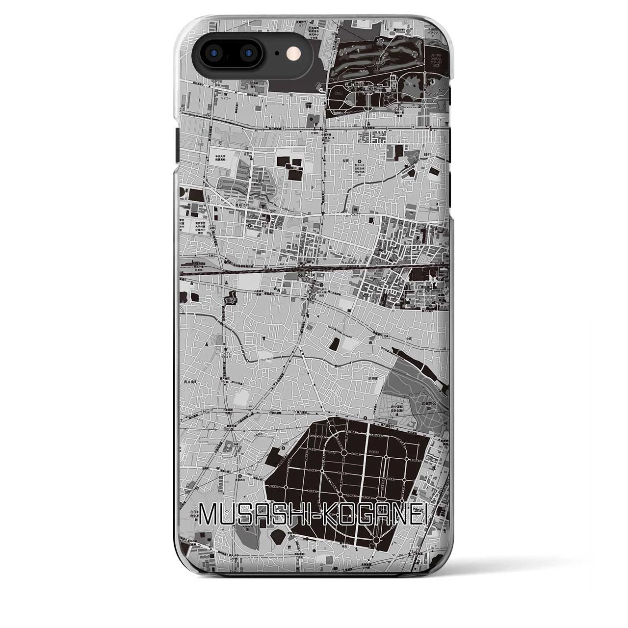 【武蔵小金井(東京都)】地図柄iPhoneケース(クリアタイプ)