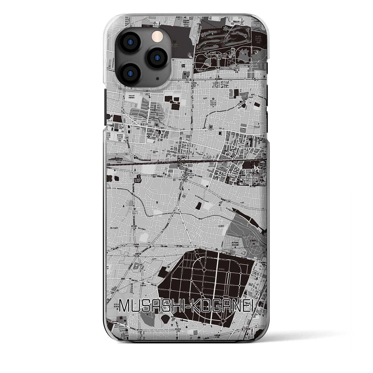 【武蔵小金井(東京都)】地図柄iPhoneケース(クリアタイプ)