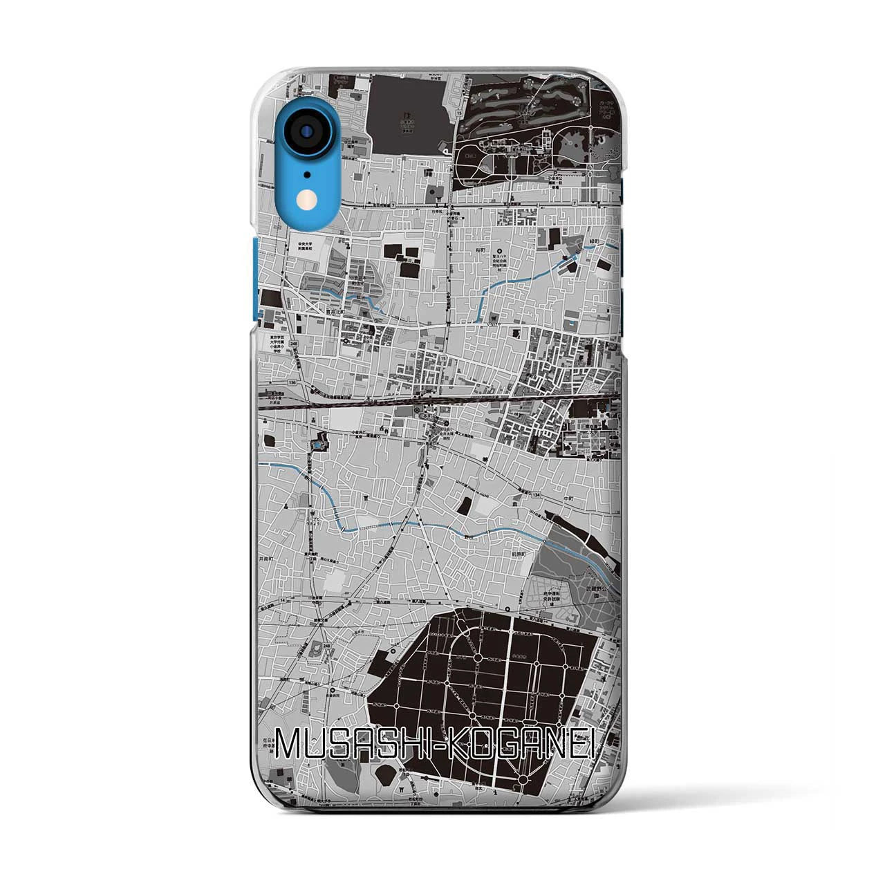 【武蔵小金井(東京都)】地図柄iPhoneケース(クリアタイプ)