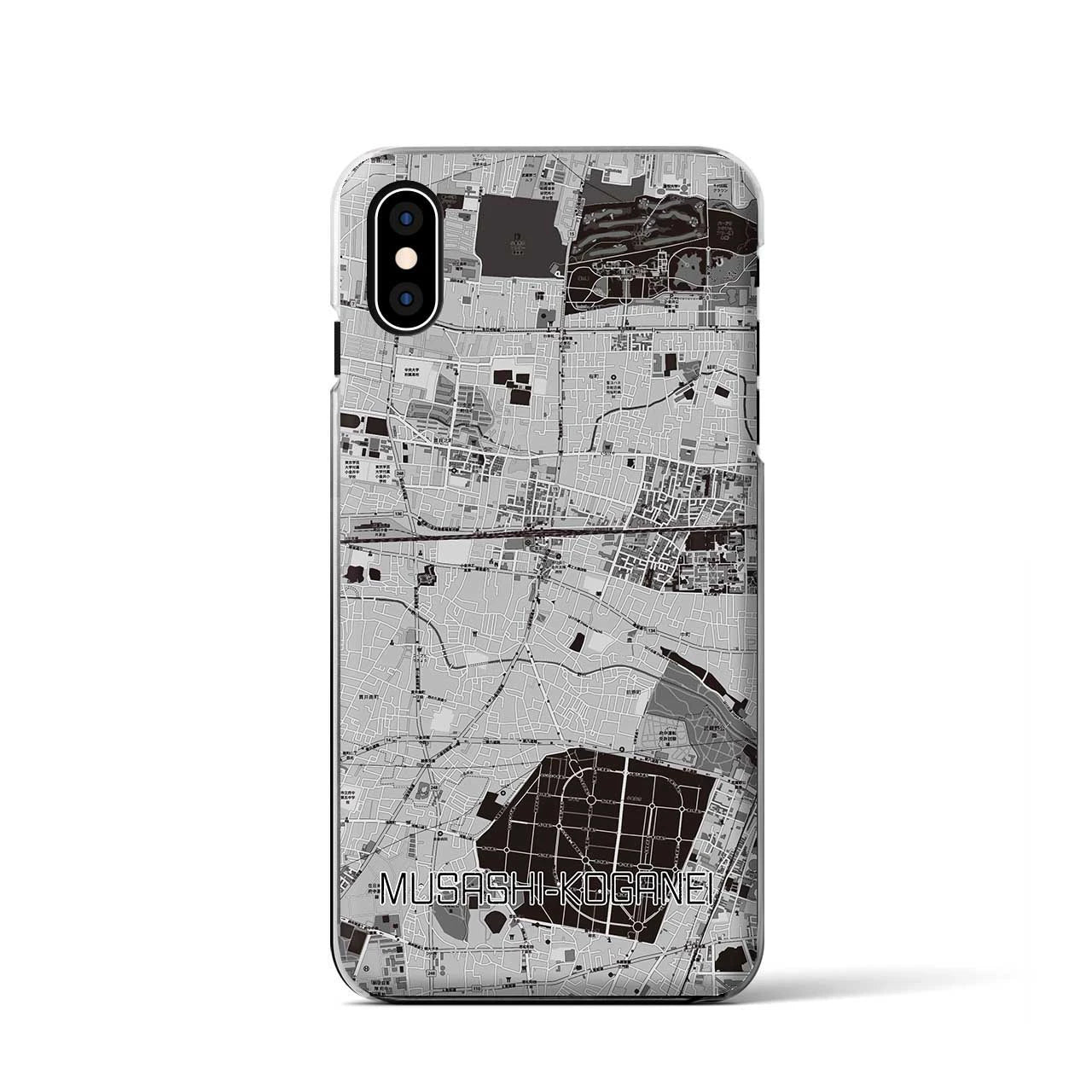 【武蔵小金井(東京都)】地図柄iPhoneケース(クリアタイプ)