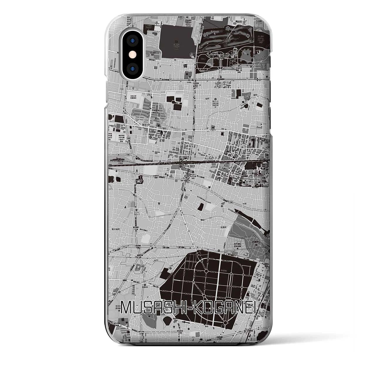 【武蔵小金井(東京都)】地図柄iPhoneケース(クリアタイプ)