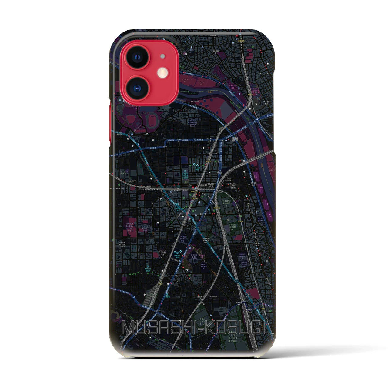 【武蔵小杉(神奈川県)】地図柄iPhoneケース(バックカバータイプ)