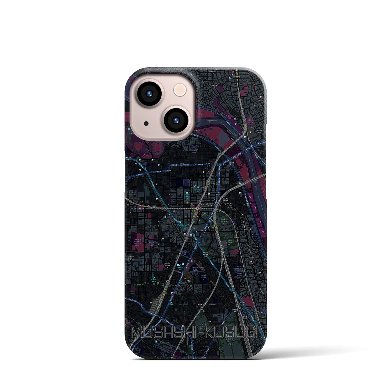 【武蔵小杉(神奈川県)】地図柄iPhoneケース(バックカバータイプ)