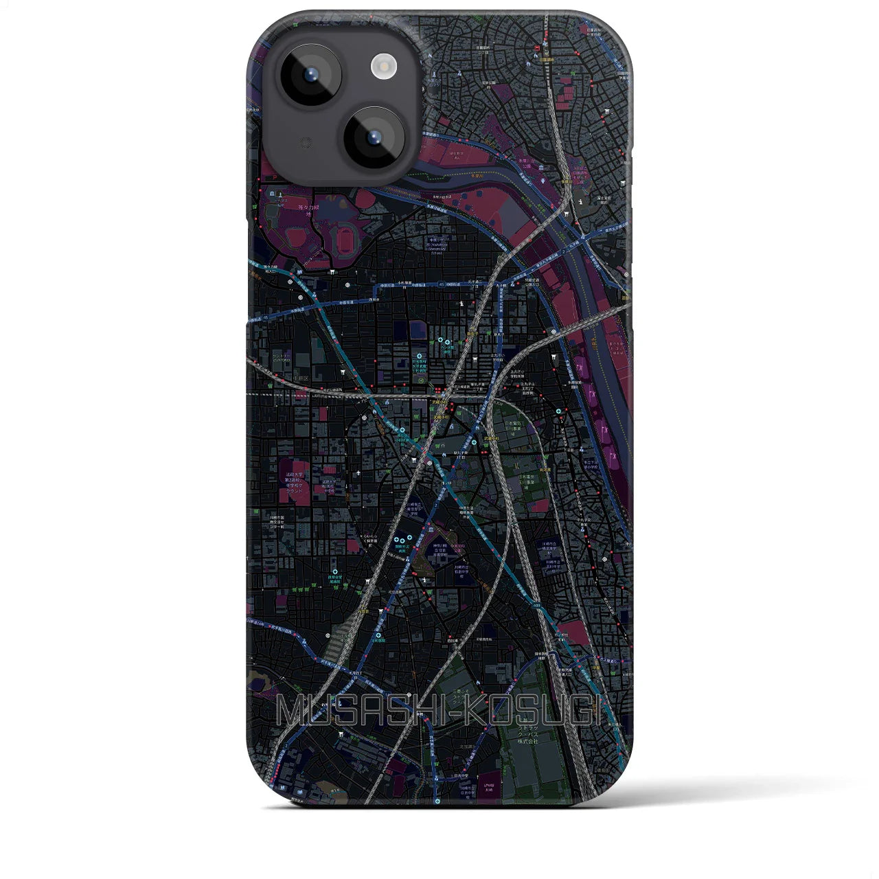 【武蔵小杉(神奈川県)】地図柄iPhoneケース(バックカバータイプ)