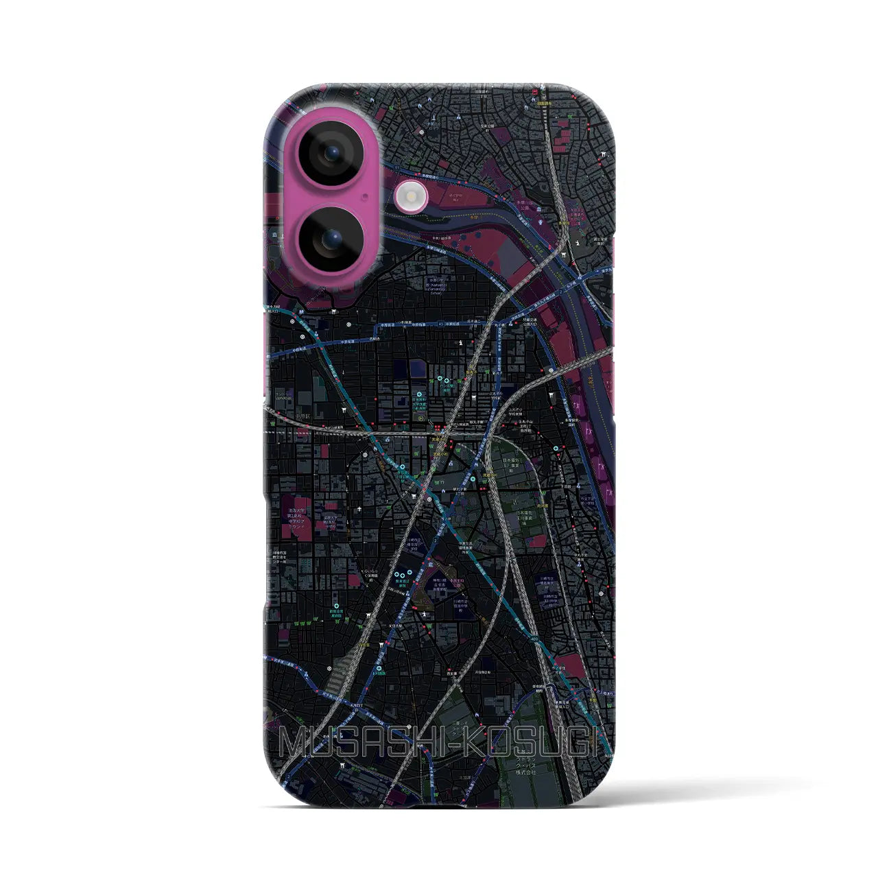 【武蔵小杉(神奈川県)】地図柄iPhoneケース(バックカバータイプ)