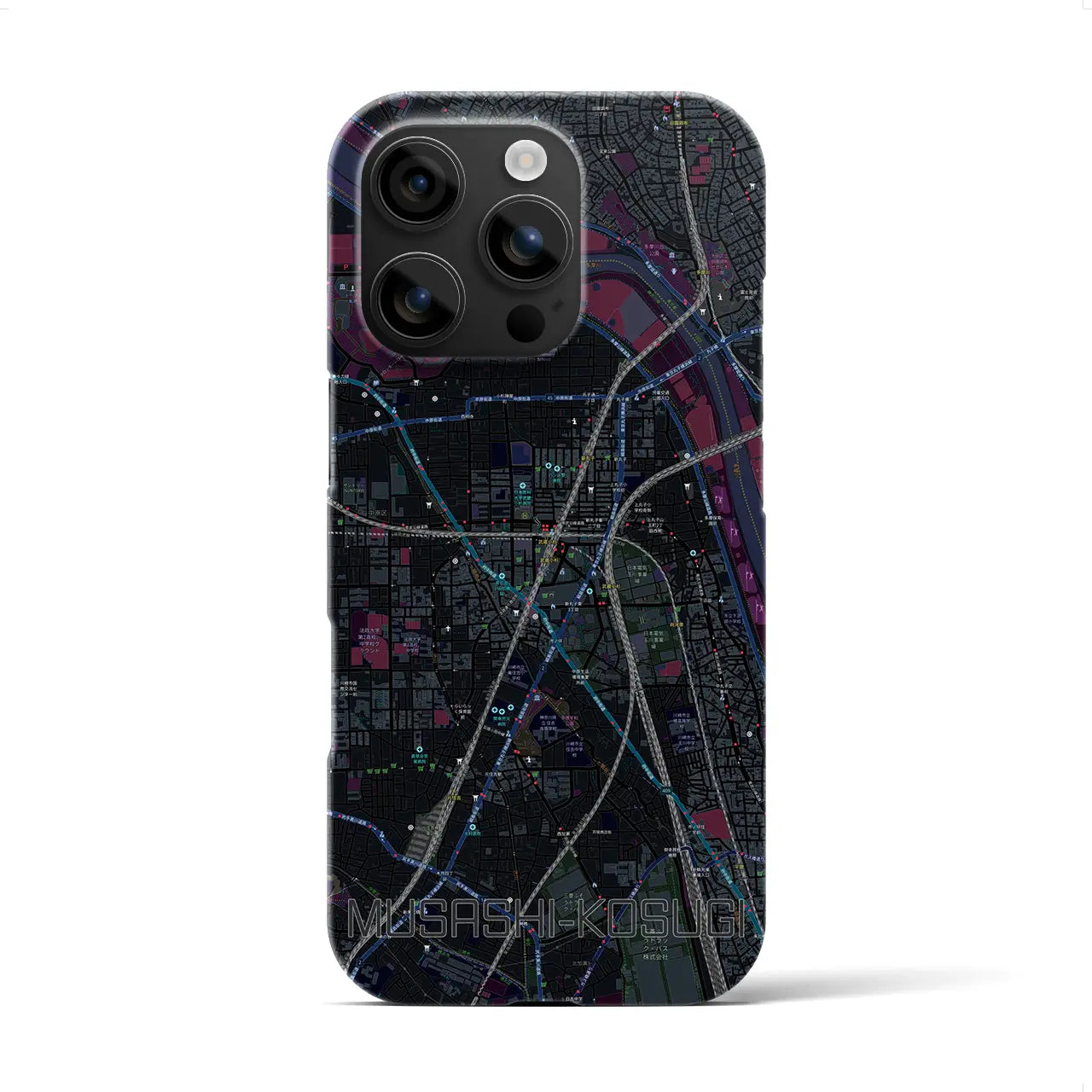 【武蔵小杉(神奈川県)】地図柄iPhoneケース(バックカバータイプ)