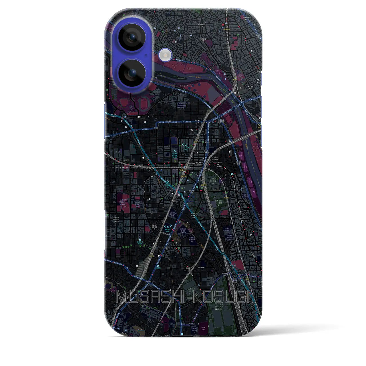 【武蔵小杉(神奈川県)】地図柄iPhoneケース(バックカバータイプ)