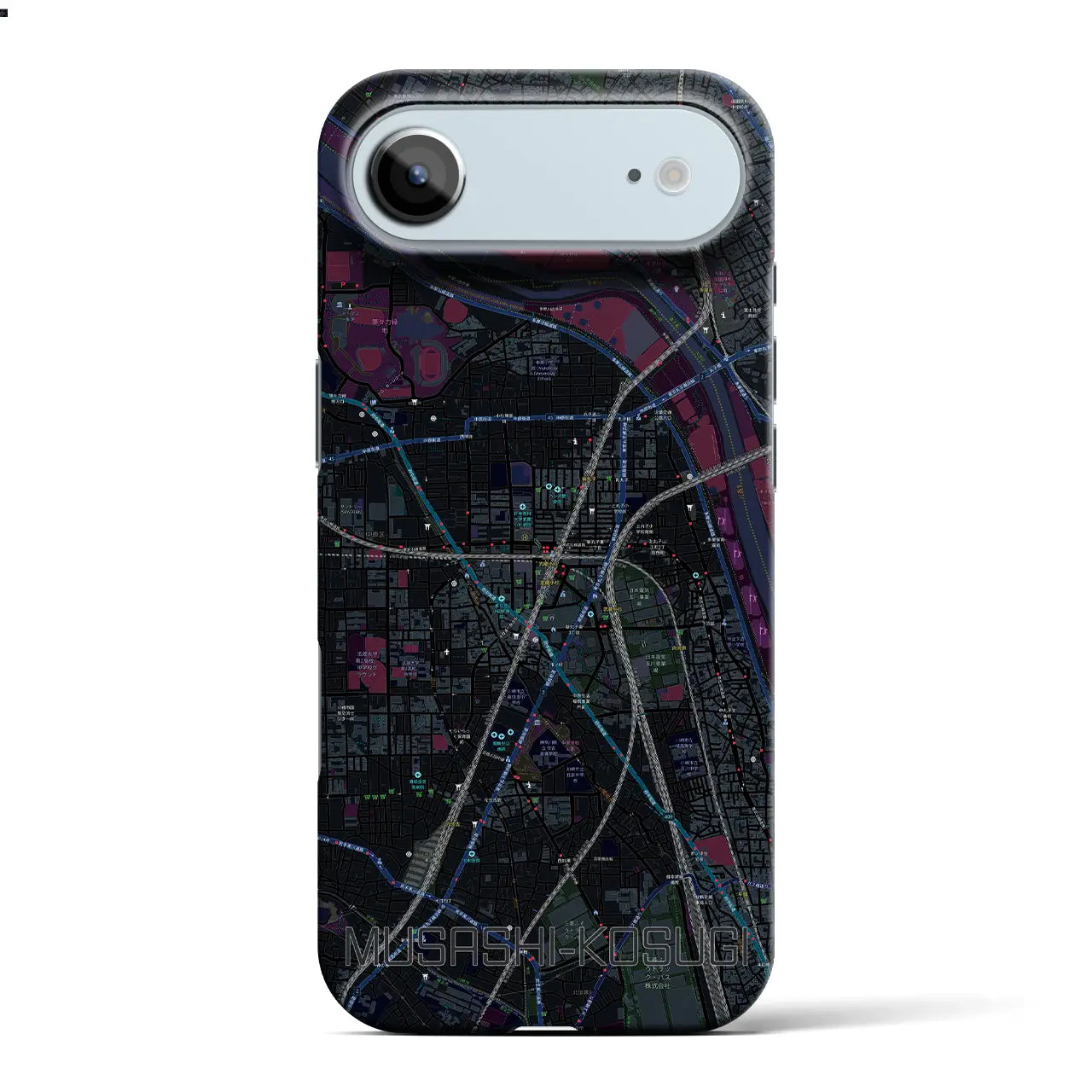 【武蔵小杉(神奈川県)】地図柄iPhoneケース(バックカバータイプ)