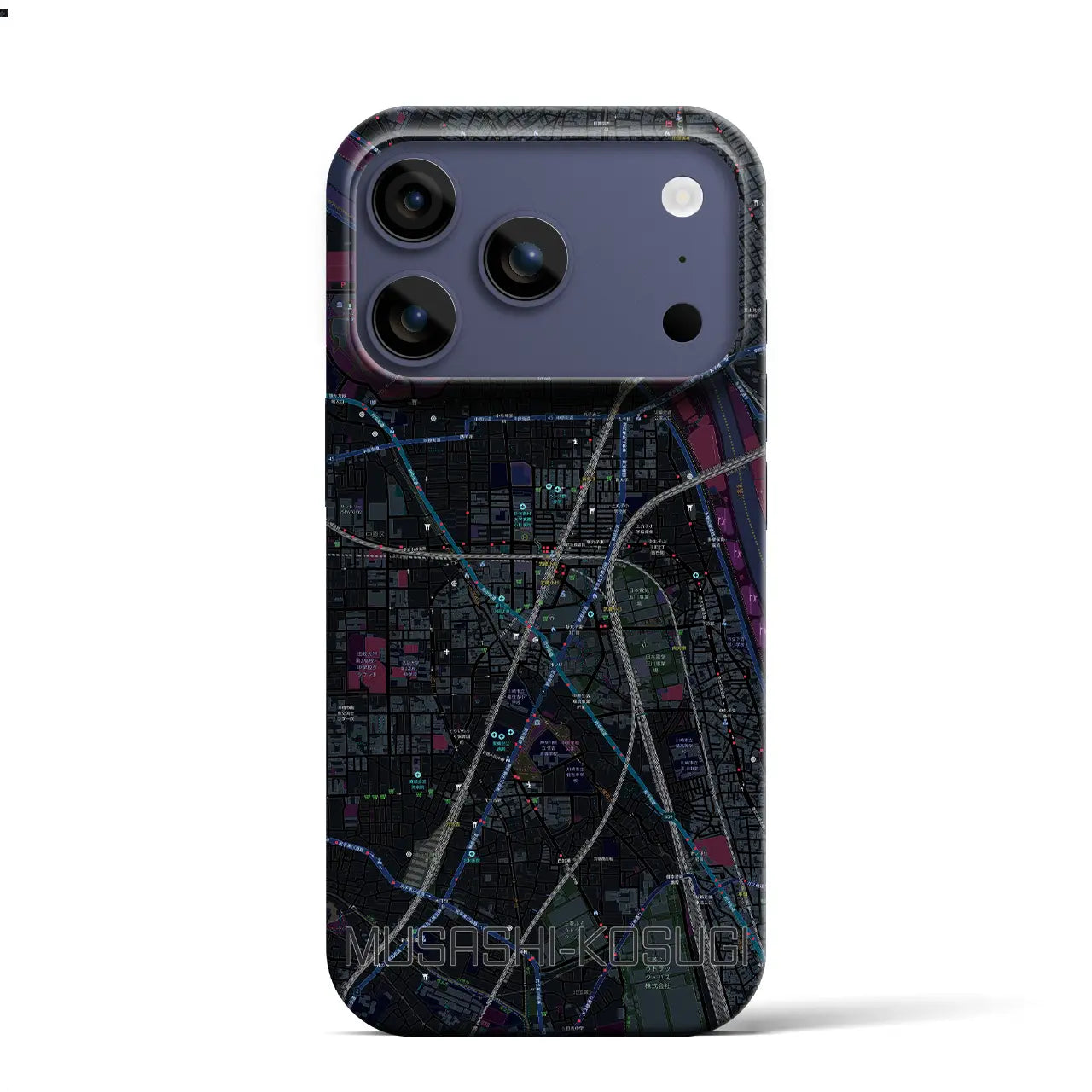 【武蔵小杉(神奈川県)】地図柄iPhoneケース(バックカバータイプ)