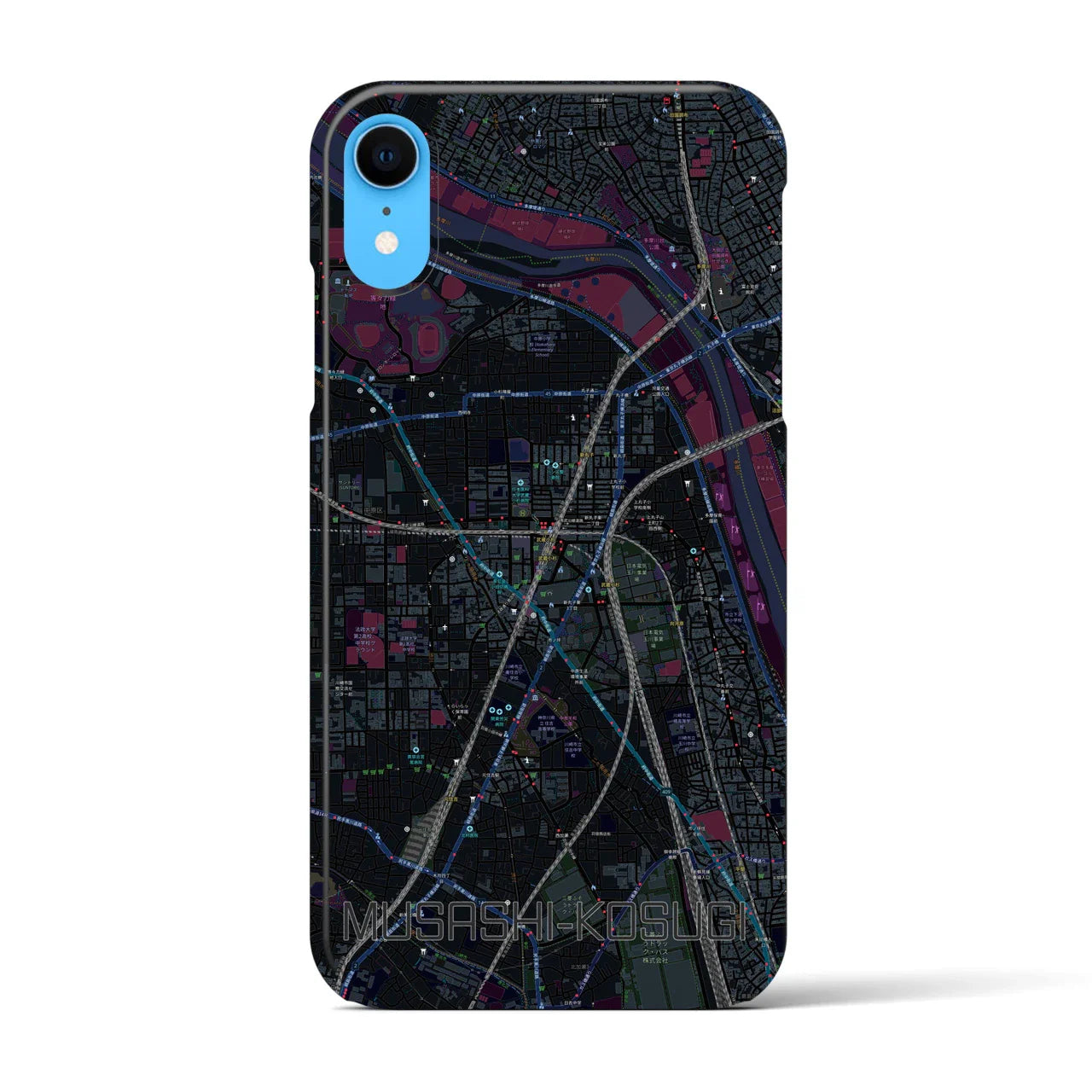 【武蔵小杉(神奈川県)】地図柄iPhoneケース(バックカバータイプ)