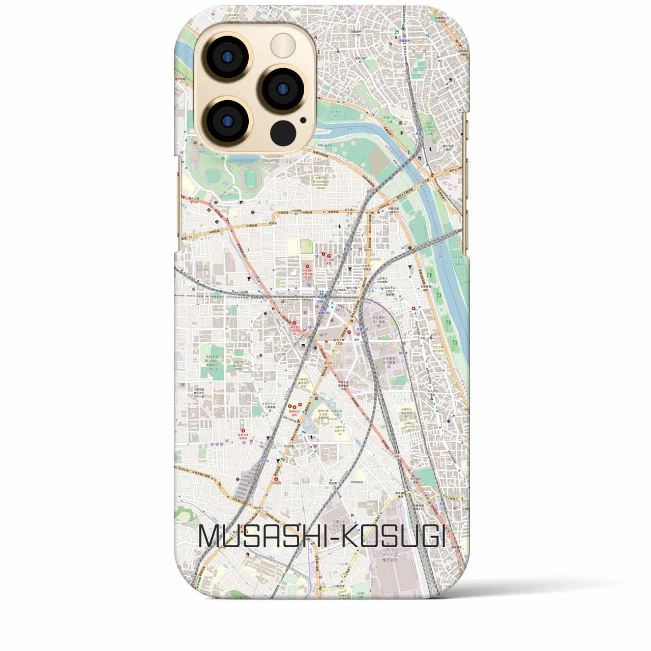 【武蔵小杉(神奈川県)】地図柄iPhoneケース(バックカバータイプ)