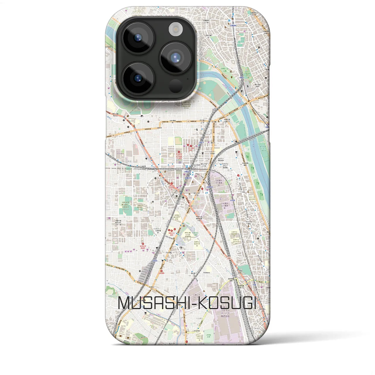【武蔵小杉(神奈川県)】地図柄iPhoneケース(バックカバータイプ)
