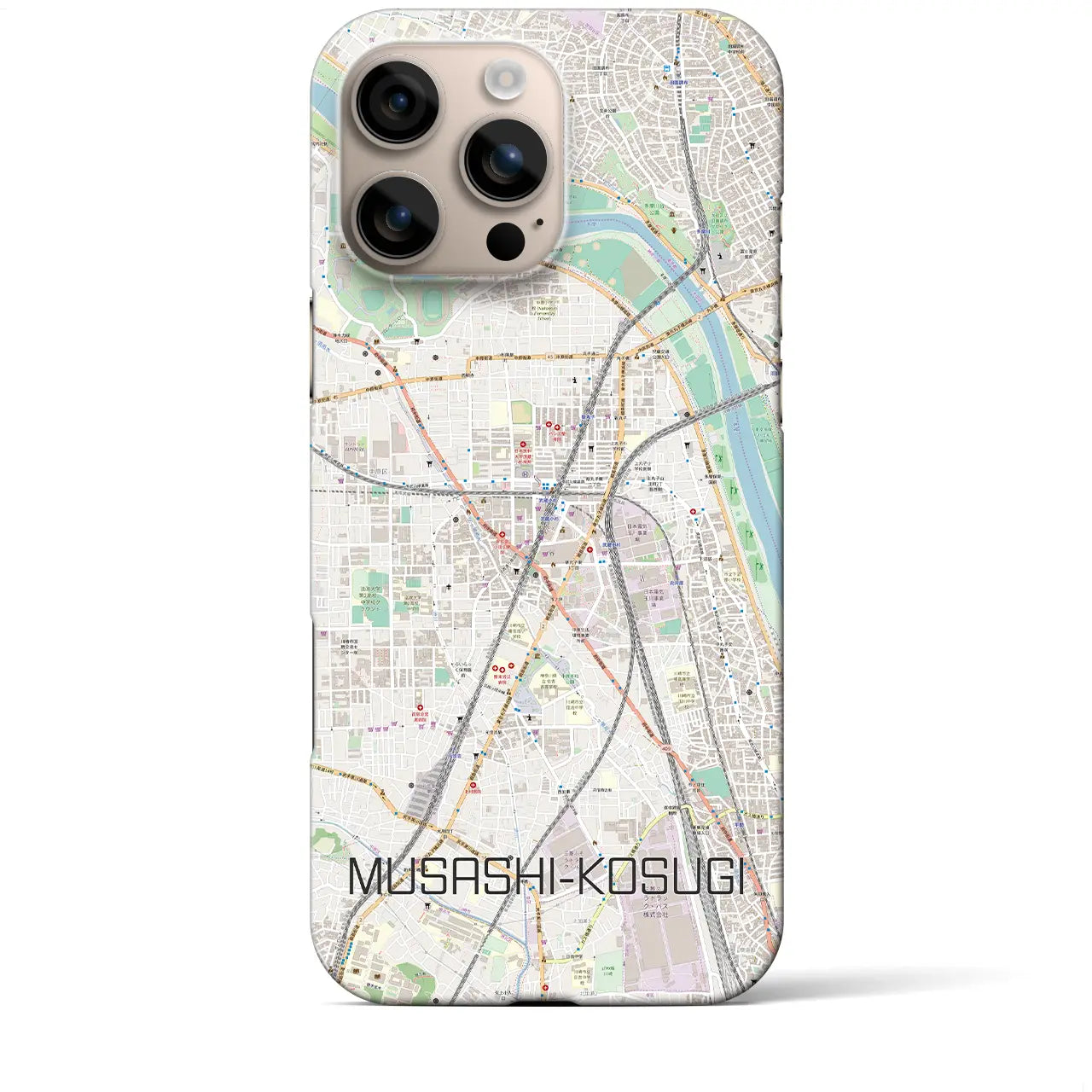 【武蔵小杉(神奈川県)】地図柄iPhoneケース(バックカバータイプ)