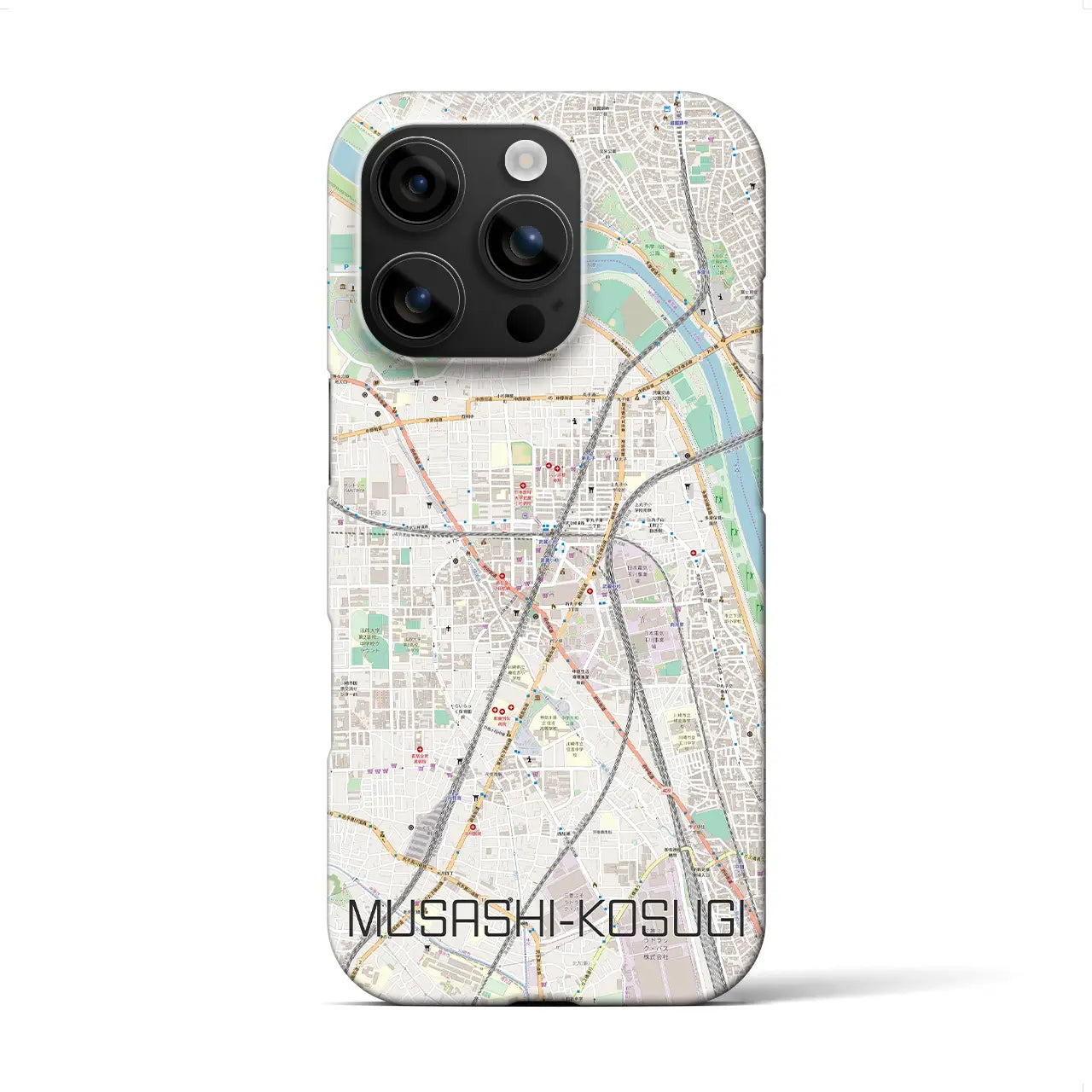 【武蔵小杉(神奈川県)】地図柄iPhoneケース(バックカバータイプ)